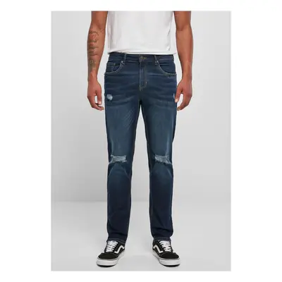 Men's Distressed Jeans Dark Blue