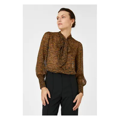 Koton Women's Black Patterned Blouse