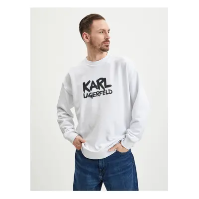 White Men's Sweatshirt KARL LAGERFELD - Men