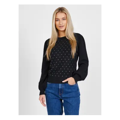 Black Women's Patterned Sweater with Balloon Sleeves Liu Jo - Women