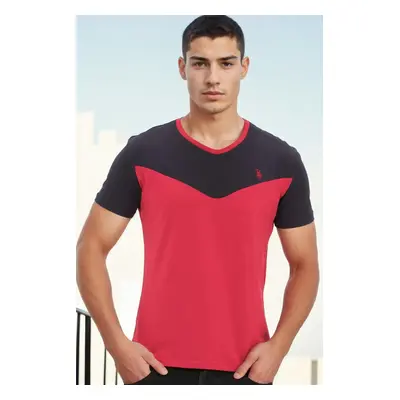 T8591 DEWBERRY MENS T-SHIRT-DARK BURGUNDY