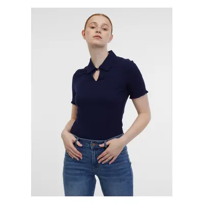 Orsay Blue-cream Women's Striped Polo Shirt - Women's