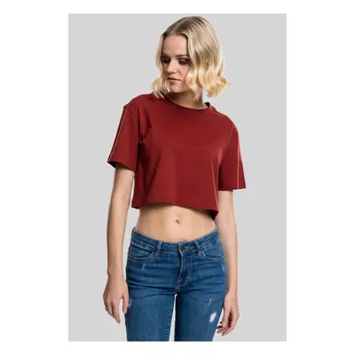 Women's short oversized rust t-shirt