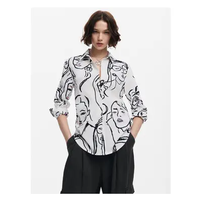 Women's patterned shirt Desigual Faces - Women