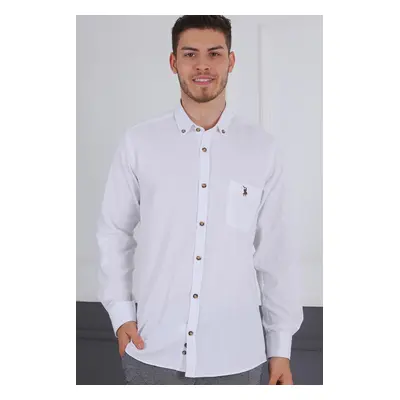 G723 DEWBERRY MEN'S SHIRT-WHITE