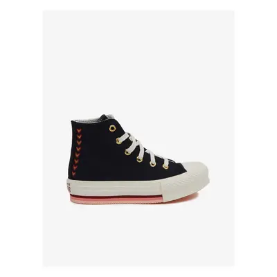 Black Girly Ankle Sneakers Converse Chuck Taylor All Star - Girls