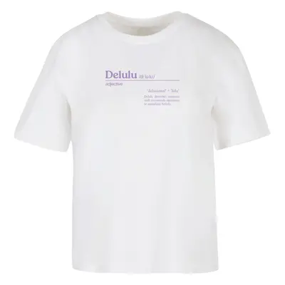 Women's T-shirt Delulu Definition white