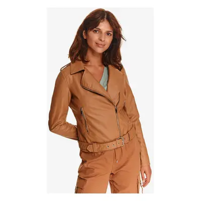 Brown Women's Leatherette Jacket TOP SECRET - Women