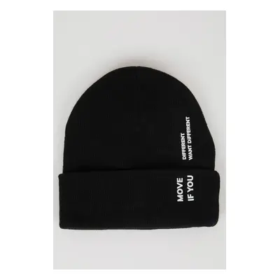 DEFACTO Men's Printed Knitwear Beret