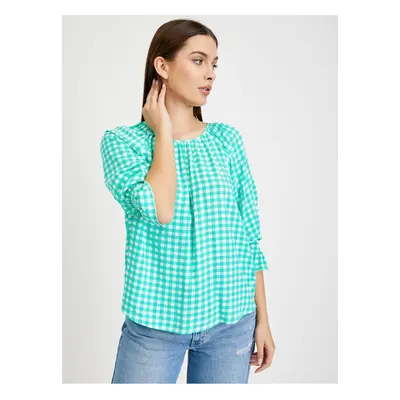 Light Green Plaid Blouse ORSAY - Women