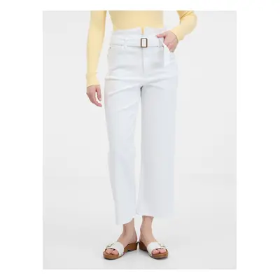 Orsay White Women's Wide Jeans - Women's