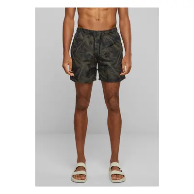 Palm/olive swim shorts