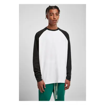 Organic Oversized Raglan Long Sleeves White/Black