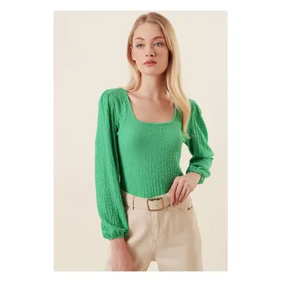 Bigdart Long Sleeve Blouse - Green