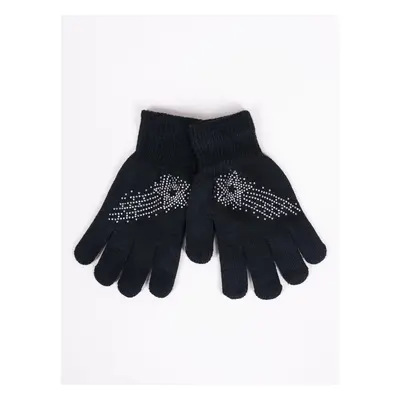 Yoclub Kids's Girls' Five-Finger Gloves With Jets RED-0216G-AA50-007