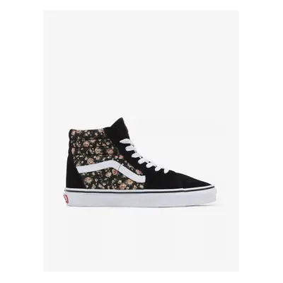 Vans Black Womens Floral Ankle Sneakers with Suede Details V - Women