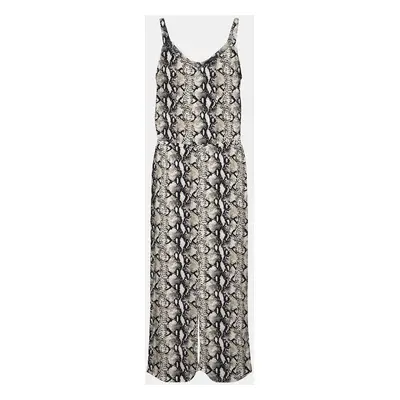 Black-beige patterned cropped jumpsuit VERO MODA Simply - Ladies