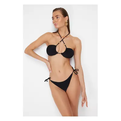 Trendyol Black Tied Brazilian Bikini Bottom