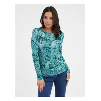 Orsay Turquoise women's patterned top - Ladies