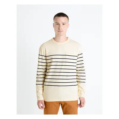 Celio Striped T-shirt Veboxmlr - Men