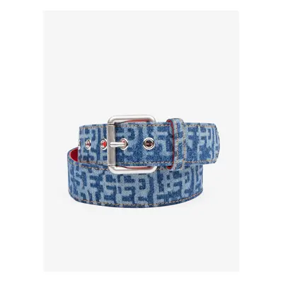 Blue Men's Patterned Belt Diesel - Men's