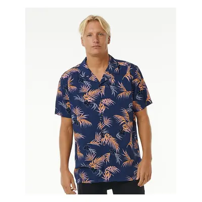 Košile Rip Curl SURF REVIVAL FLORAL S/S SHIRT Washed Navy