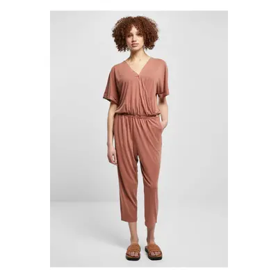 Women's terracotta modal jumpsuit