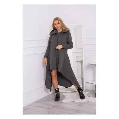 Insulated dress with longer sides made of graphite