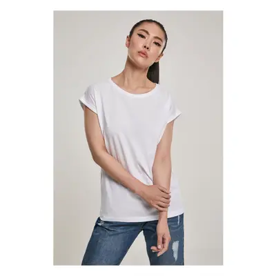 Women's Organic T-Shirt with Extended Shoulder White