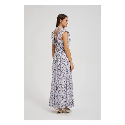 Women's floral maxi dress MOODO - navy blue