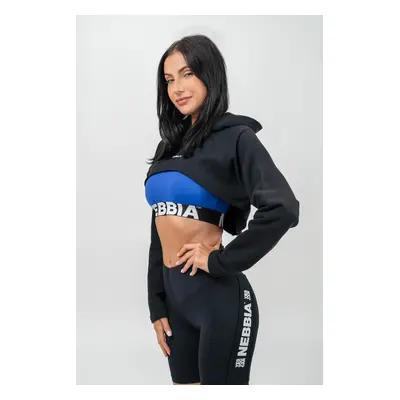 NEBBIA Crop sweatshirt with long sleeves and hood GYM TIME