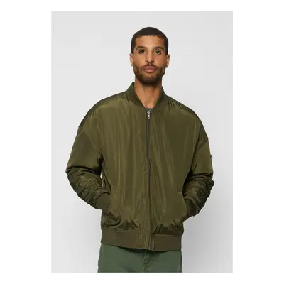 Oversized Bomber Jacket Dark Olive