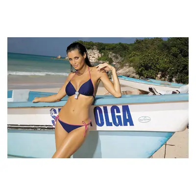 Megan Blu Scuro + Red Swimsuit M-251 Navy-Red (84) As in the picture