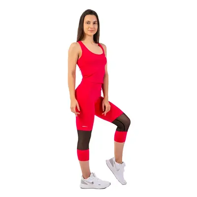 Dámské legíny Nebbia High-Waist ¾ Length Sporty Leggings pink