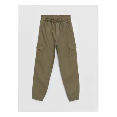 LC Waikiki Basic Girl's Cargo Pants with Elastic Waist