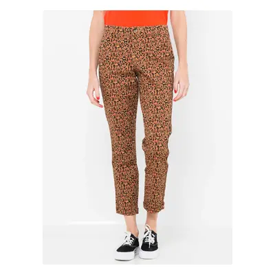 Brick patterned shortened trousers CAMAIEU - Women