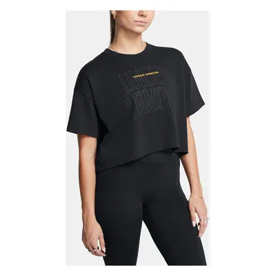 Under Armour Women's T-Shirt UA W VARSITY MIX HW SS CROP - Ladies