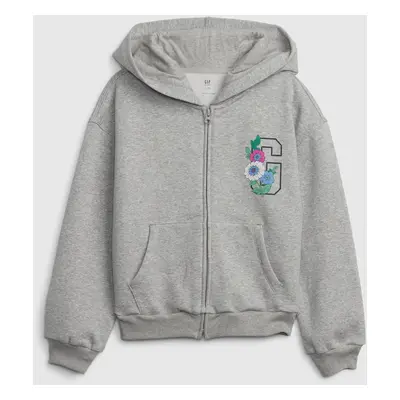 GAP Kids Sweatshirt with Floral Logo - Girls