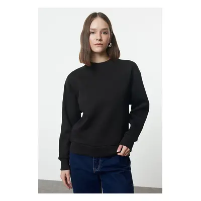 Trendyol Black*001 Washable Relaxed/Comfortable Fit Knitted Sweatshirt