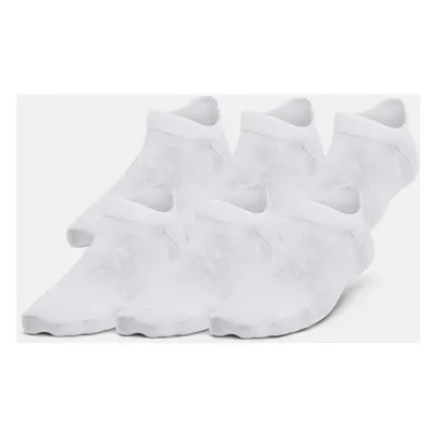 Under Armour UA Yth Essential No Show 6pk-WHT socks - unisex