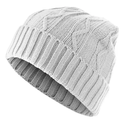 Beanie Cable Flap Beanie - White