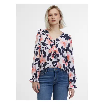 Orsay Blue-pink women's floral blouse - Women