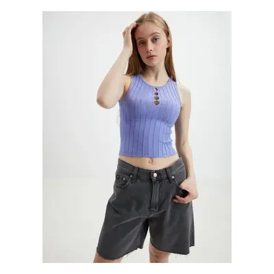 Light purple crop top tank top Noisy May Frey - Women