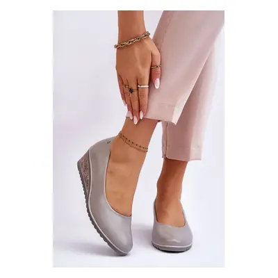 VINCEZA Klasszikus Wedge Pumps Grey Graysen