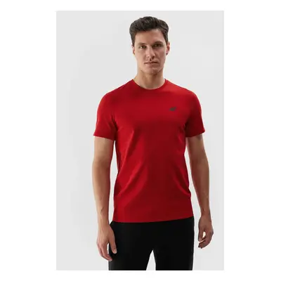 Men's Plain T-Shirt Regular 4F - Red