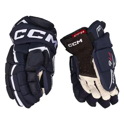 CCM JetSpeed FT6 Navy/White Junior inch hockey gloves