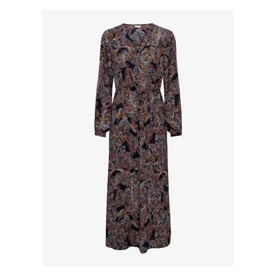 Dark blue women's patterned maxi dress JDY Cana - Women