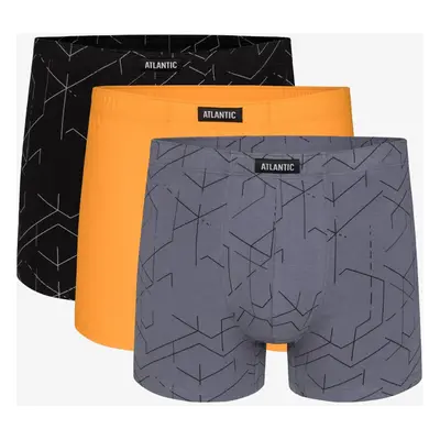 Man Boxers ATLANTIC 3Pack - black/yellow/gray