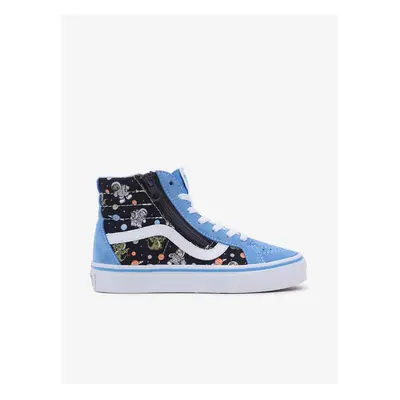 Blue Boys Patterned Ankle Sneakers VANS SK8-Hi Reissue Side Z - Boys