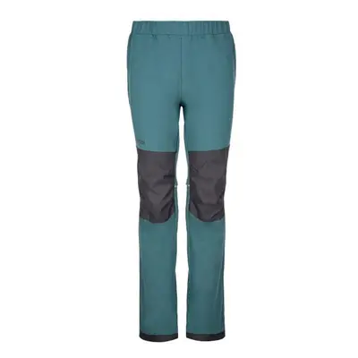 Children's outdoor softshell pants Kilpi RIZO-J dark green